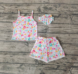 GSSO0342 Summer Leopard Girl's Shorts Set