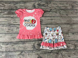 GSSO0355 Back To School Apple Girl's Shorts Set