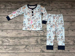 SALE  BLP0184 Cartoon Blue Dog Boy's Pajamas