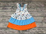 GSD0396 Cartoon Blue Dog Girl's Dress