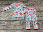 GLP0437 Cartoon Mouse Pink Girl's Set