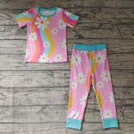 GSPO0720 Flower Blue Pajamas