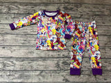 BLP0182 Cartoon Purple Tiger Boy's Pajamas