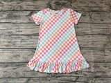 GSD0401 Plaid Colorful Girl's Dress