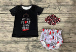 GBO0171 Clown We all float down here Baby Girl's Bummie Set