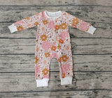 LR0460 Fall Flower Baby Zip Sleeper