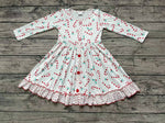 GLD0268 Christmas Candy Cane Girl's Dress