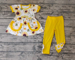 GSPO0755 Sunflower Pockets Yellow Girl's set