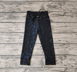 P0219 Fashion Black Leather Leggings Girl's Pants