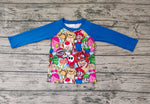 BT0264 Cartoon Blue Boy Shirt Top