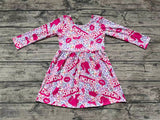 GLD0276 Fashion Pink Leopard Girl's Dress