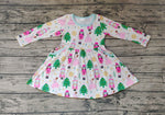 GLD0245 Christmas Trees Dancer Girl's Dress