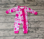 LR0481 Fashion Pink Leopard Baby Zip Sleeper