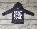 GT0233 Sassy Little Soul Leopard Black Hoodie Boy's Shirt Top