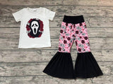 GSPO0710 Halloween Skull Flower Girl's set