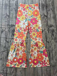 P0172 Flower Orange Flare Adult's Pants