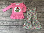 GLP0565 Christmas Pink Flower Girl's set