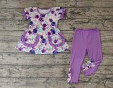 GSPO0756 Flower Pockets Purple Girl's set