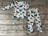 BLP0193 Christmas Dinosaur Boy's set Pajamas