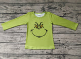 BT0256 Green Cartoon Shirt Top