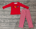 SALE BLP0251 Colored lights Red Stripe Boy's Set
