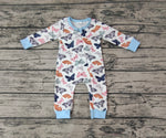 LR0521 Butterfly Blue Baby Zip Sleeper