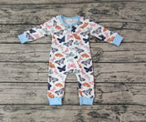 LR0521 Butterfly Blue Baby Zip Sleeper
