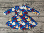 GLD0228 Take as old as time Princess Blue Girl's Dress