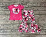 GSPO0808 Western Hot Pink Boots Girl's Set