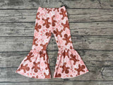 P0240 Christmas Gingerbread Candy Cane Pink Girl's Pants