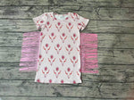 GSD0438 Western Pink Tassel Girl's Dress