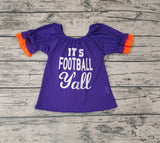 GT0275 It's football yall Purple sports top Girl Shirt Top