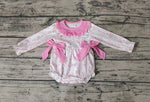 LR0586 Dance Ballet Pink Baby Girl's Bubble Romper