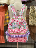 BA0099 Purple Flower Backpack Bag 17*13.2*5 inches