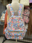 BA0098 Floral Flower Pink Backpack Bag