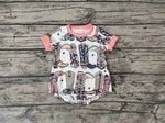 SR0437 Western Boots Baby Bubble Romper