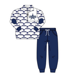 MOQ 8 Pcs Each Style University team COWBOYS Matching Kids Clothing