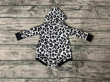 LR0594 Leopard Black Bubble Romper