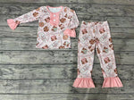 GLP0727 Christmas Cookie Candy Cane Girl Pajamas Set