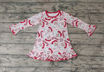 GLD0347 Christmas Santa Candy Cane Girl's Dress