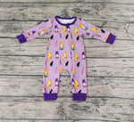 LR0514 Halloween Purple Baby Zip Sleeper