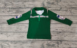 BT0277 Hunting Deer Green Zipper Pullover Boy's Shirt Top