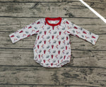 LR0610 Crawfish Red Baby Bubble Romper