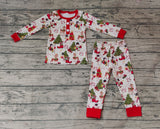 BLP0250 Christmas Snowman Elk  Boy's Pajamas Set