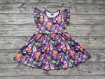 GSD0480 Halloween Cartoon Mouse Ghost Purple Girl's Dress
