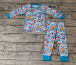 BLP0303 Fire Foods Blue Boy's Pajamas Set