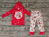 BLP0219 Cookies and milk for santa Red Hoodie Boy's set