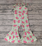 SR0453 Christmas Tree Cake Flower Girl's Jumpsuit