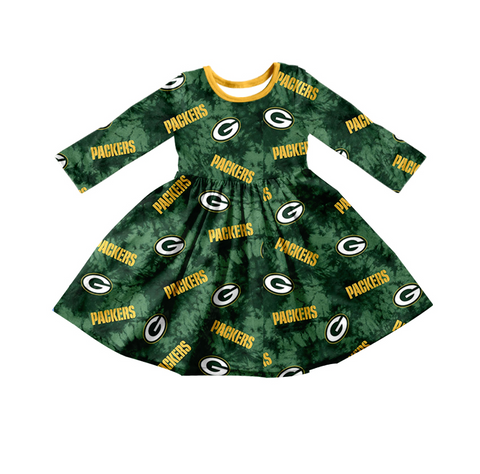 MOQ 8 pcs Custom Style PACKERS Teams Girl Dress