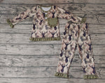 GLP0747 Hunting Deer Girl Pajamas Set